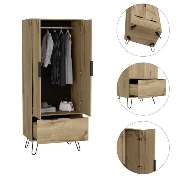 FM FURNITURE Camerun Light Oak Closet