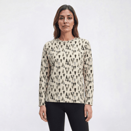 Petite Hasting & Smith Long Sleeve Evergreen Fleece Sweater