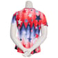 Womens Thomas & Olivia Short Sleeve Stars Braided V-Neck Tee - image 2