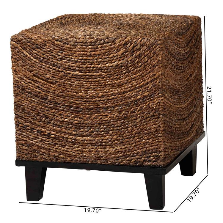 bali & pari Verino Bohemian Natural Seagrass End Table