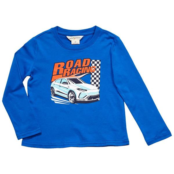 Toddler Boy Tales & Stories Long Sleeve Road Racing Graphic Tee - image 