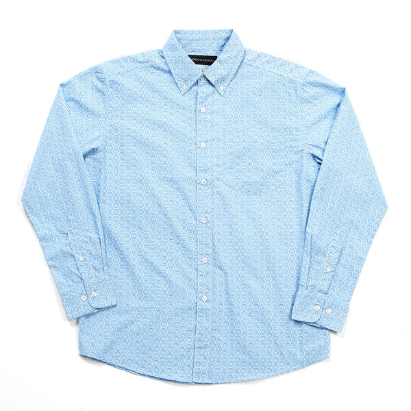 Mens North Hudson Geometric Tuckless Button Down Shirt - image 