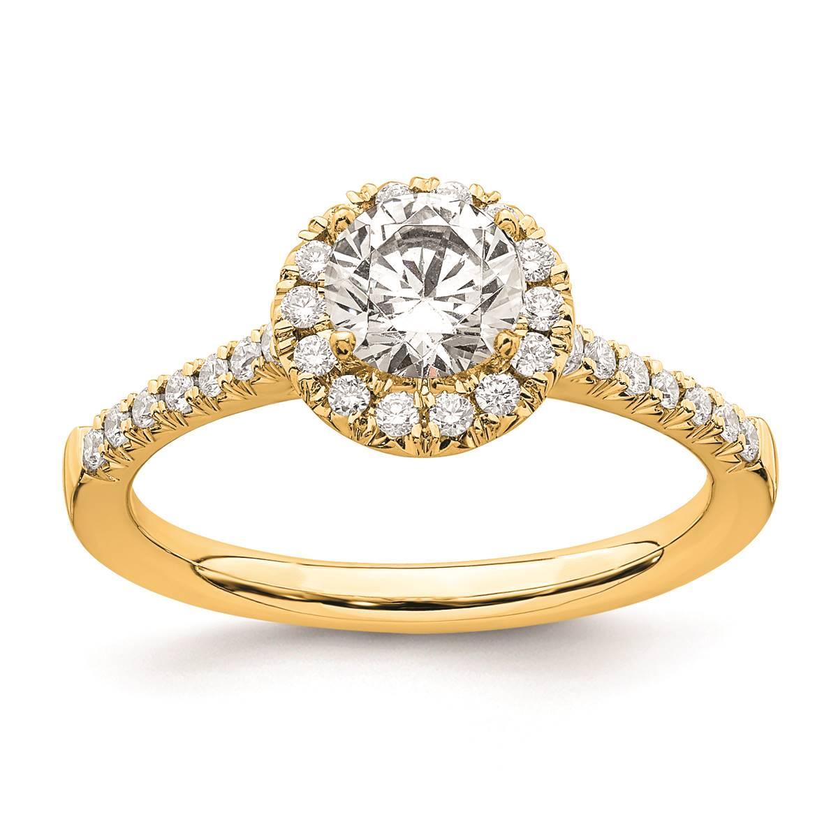 Pure Fire 14kt. Gold Promise Lab Grown Diamond Halo Ring