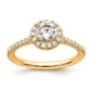 Pure Fire 14kt. Gold Promise Lab Grown Diamond Halo Ring - image 1