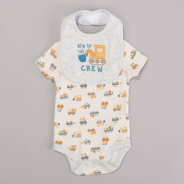 Baby Boy (NB-9M) baby views(R) Construction Bodysuit w/ Bib