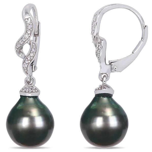 Gemstone Classics&#40;tm&#41; Tahitian Pearl Twist Drop Earrings - image 
