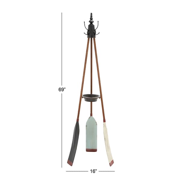 9th & Pike® Brown Metal Oar Coat Rack