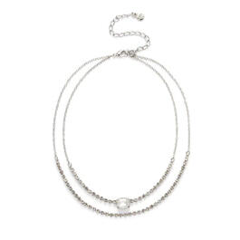 Roman Silver-Tone Layer Cup Chain Necklace
