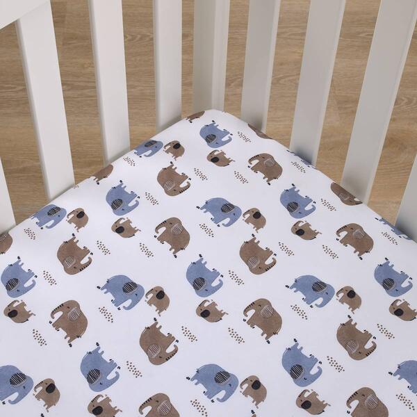 Carter’s® Blue Elephant Super Soft Fitted Crib Sheet