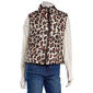 Juniors Jolie & Joy Reversable Print To Sherpa Puffer Vest - Lynx - image 1