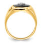 Mens Gentlemens Classics™ 14kt. Gold Onyx & Middle Diamond Ring - image 2