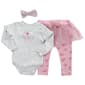 Baby Girl (12-24M) Quiltex(R) 3pc. Bow Bodysuit & Tutu Leggings Set - image 1