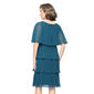 Womens SLNY Beaded Shoulder Chiffon Tiered A-Line Dress - image 2