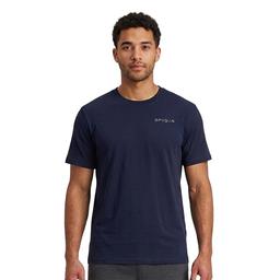 Mens Spyder Left Sleeve Logo Short Sleeve Tee - Navy