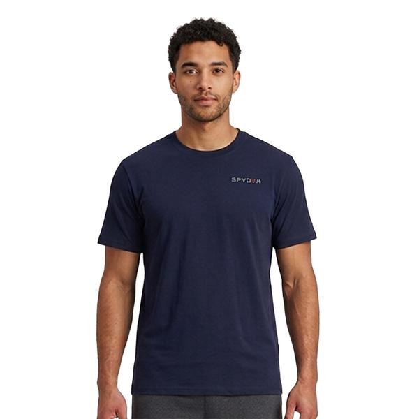 Mens Spyder Left Sleeve Logo Short Sleeve Tee - Navy