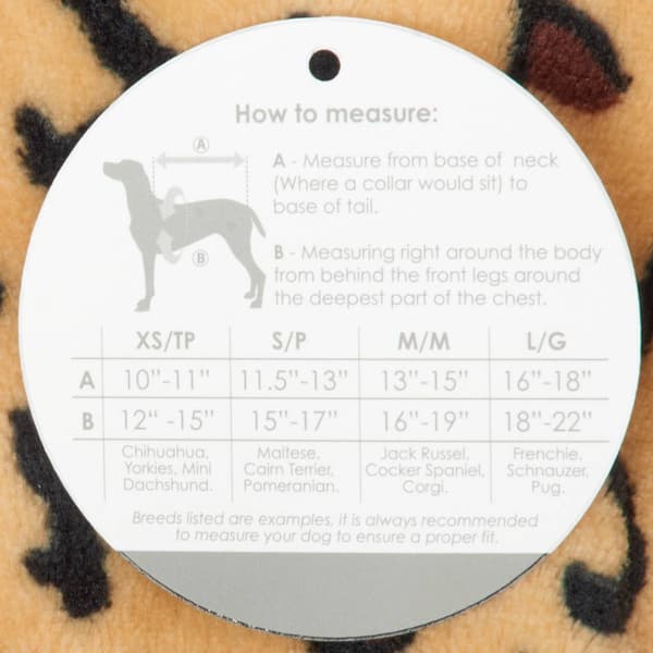Cheetah Fleece Pet Pajamas