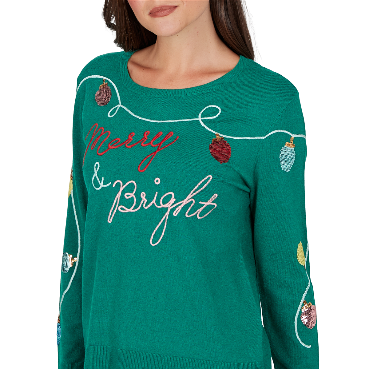 Petite Ruby Rd. Happy Holidays Merry & Bright Sweater