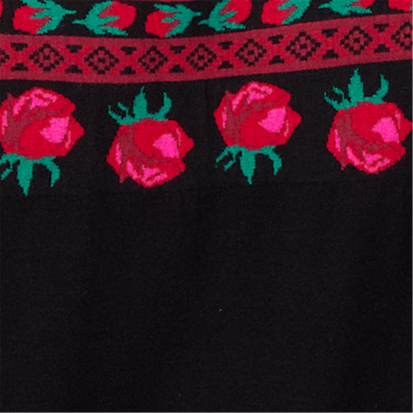 Petite Ruby Rd. Mysterious Romance Fair Isle Rose Sweater