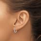 Pure Fire 14kt. White Gold 1/10ctw. Diamond Hinged Hoop Earrings - image 3