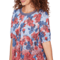 Womens Ruby Rd. French Riviera Pleated Floral Lace Trim Blouse - image 5