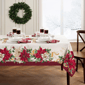 Threadmade Poinsettia Garlands Engineered Tablecloth - image 2