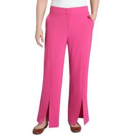 Womens Ruby Rd. Bright Blooms Knit Tropcal Pants w/Hem Slits