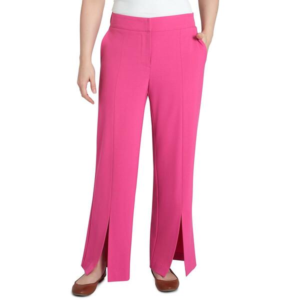 Womens Ruby Rd. Bright Blooms Knit Tropcal Pants w/Hem Slits - image 