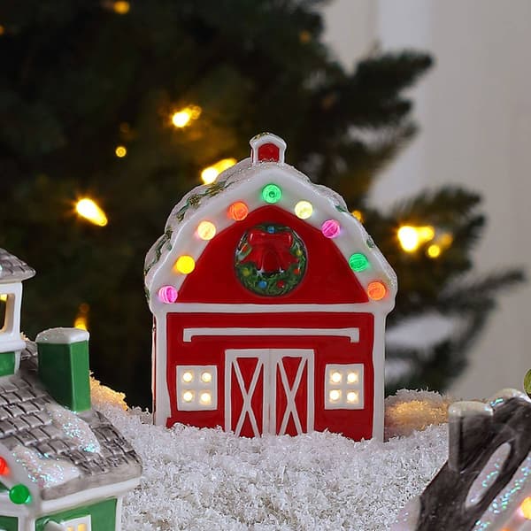 Mr. Christmas 5in. Nostalgic Ceramic Village Barn