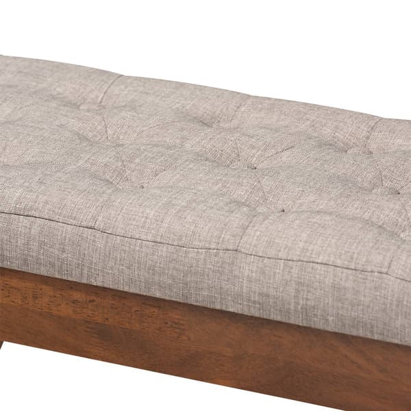 Baxton Studio Alona Upholstered Wooden Dining Bench