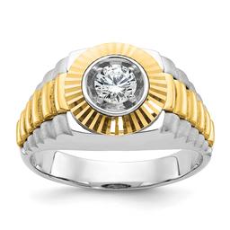 Mens Diamond Classics(tm) 10kt. Two-Tone 3/8ctw. Diamond Ring