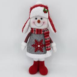 Standing Plush Snowman Tabletop Decor