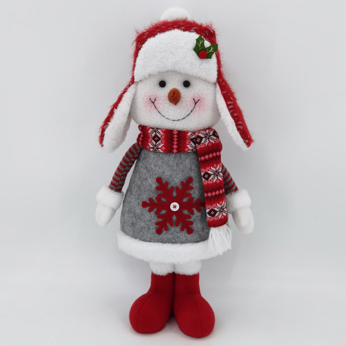 Standing Plush Snowman Tabletop Decor