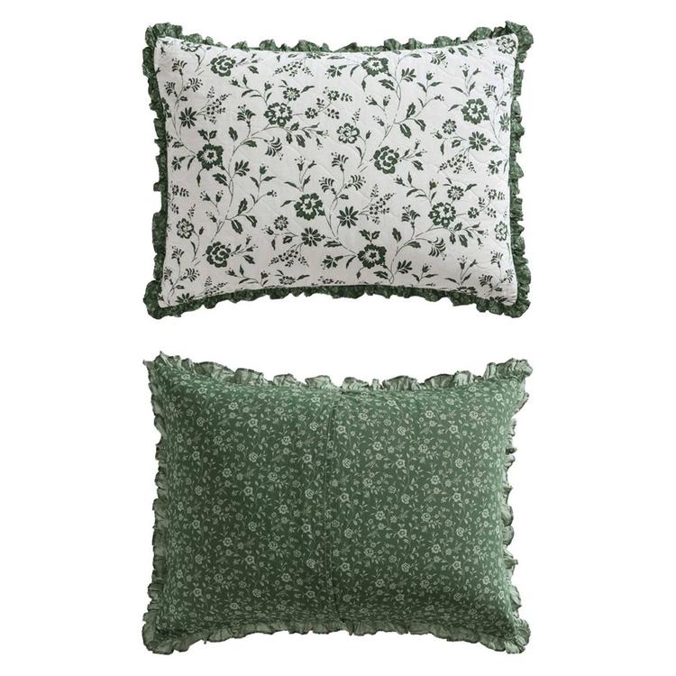 Laura Ashley Miranda Cotton Reversible Quilt Set