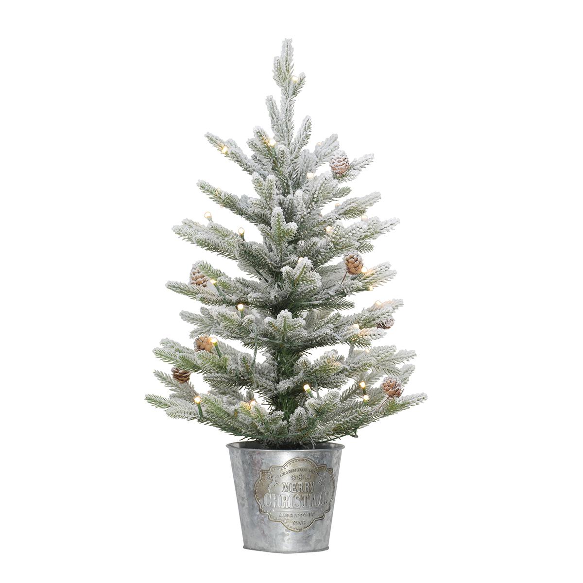 Puleo International 2ft. Metal Pot Artificial Christmas Tree