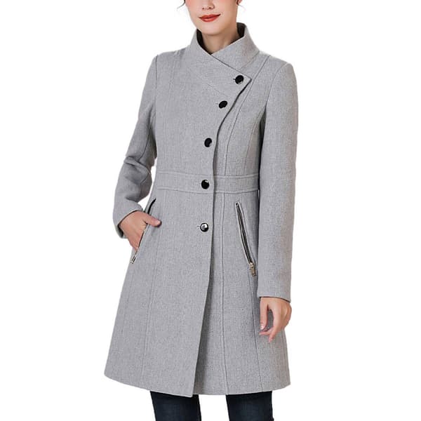 Womens BGSD Asymmetrical Button Front Walker Coat