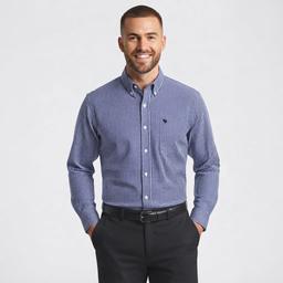 Mens Chaps Long Sleeve Stretch Plaid Button Down - Lightening