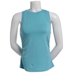 Womens Starting Point Side Ruched Solid Tank Top