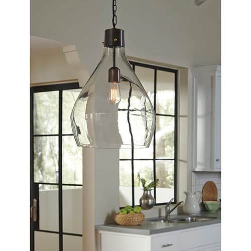 Signature Design by Ashley Avalbane Glass Pendant Light