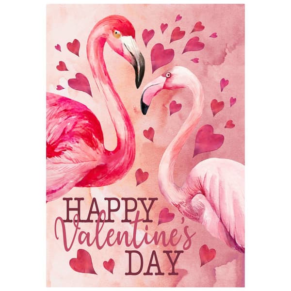 Northlight Seasonal Happy Valentine’s Day Flamingo Garden Flag - Boscov's