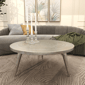 9th & Pike® Traditional Silver Aluminum Metal Coffee Table - image 10