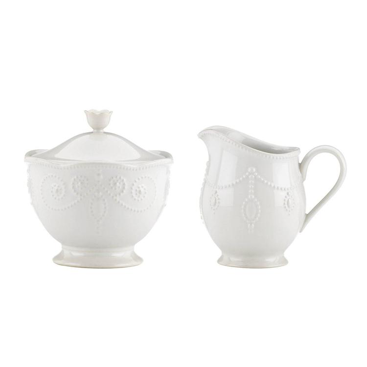 Lenox(R) French Perle White(tm) Sugar and Creamer Set