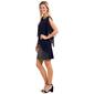 Womens MSK Split Shoulder Capelet Overlay Beaded Shift Dress - image 4