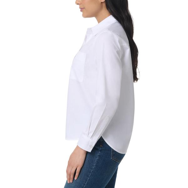 Womens Gloria Vanderbilt Livia Solid Casual Button Down