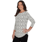 Womens Emaline Key Items 3/4 Sleeve Boat Neck Bow Tee - image 3