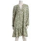 Womens Emily Daniels Long Sleeve Floral Ruffle Hem Shirtdress - image 1