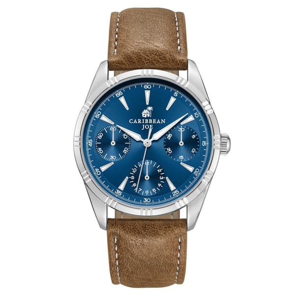 Mens Caribbean Joe Blue Dial Strap Watch - CJ7175SLBL - image 