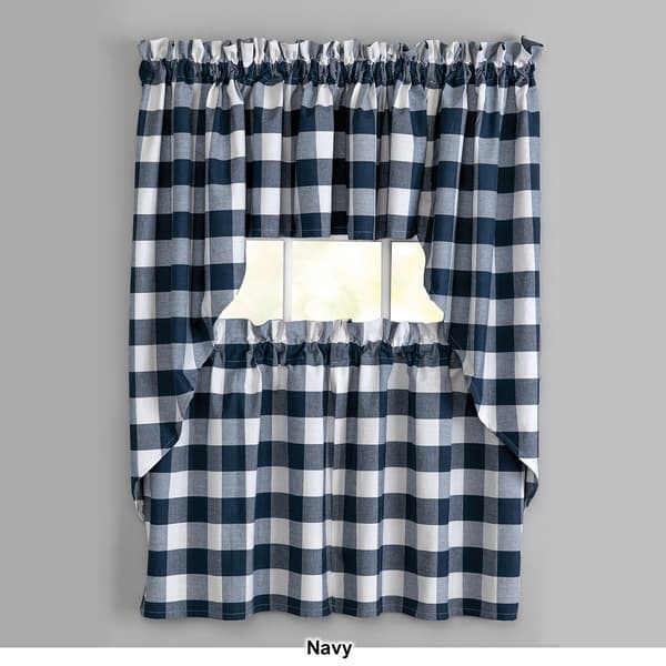 Classic Check Woven Kitchen Curtain