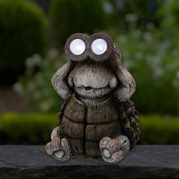 Northlight Seasonal Turtle w/ Binoculars Solar Garden Statue