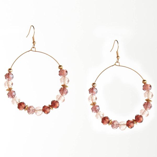 Ashley Cooper(tm) Berry Bead Hoop Earrings - image 