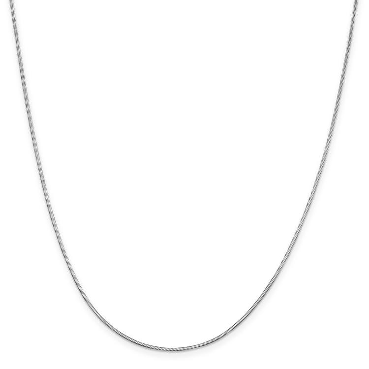 Unisex Gold Classics(tm) 1.40mm. 14k White Octagonal Snake Necklace